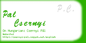 pal csernyi business card