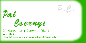 pal csernyi business card